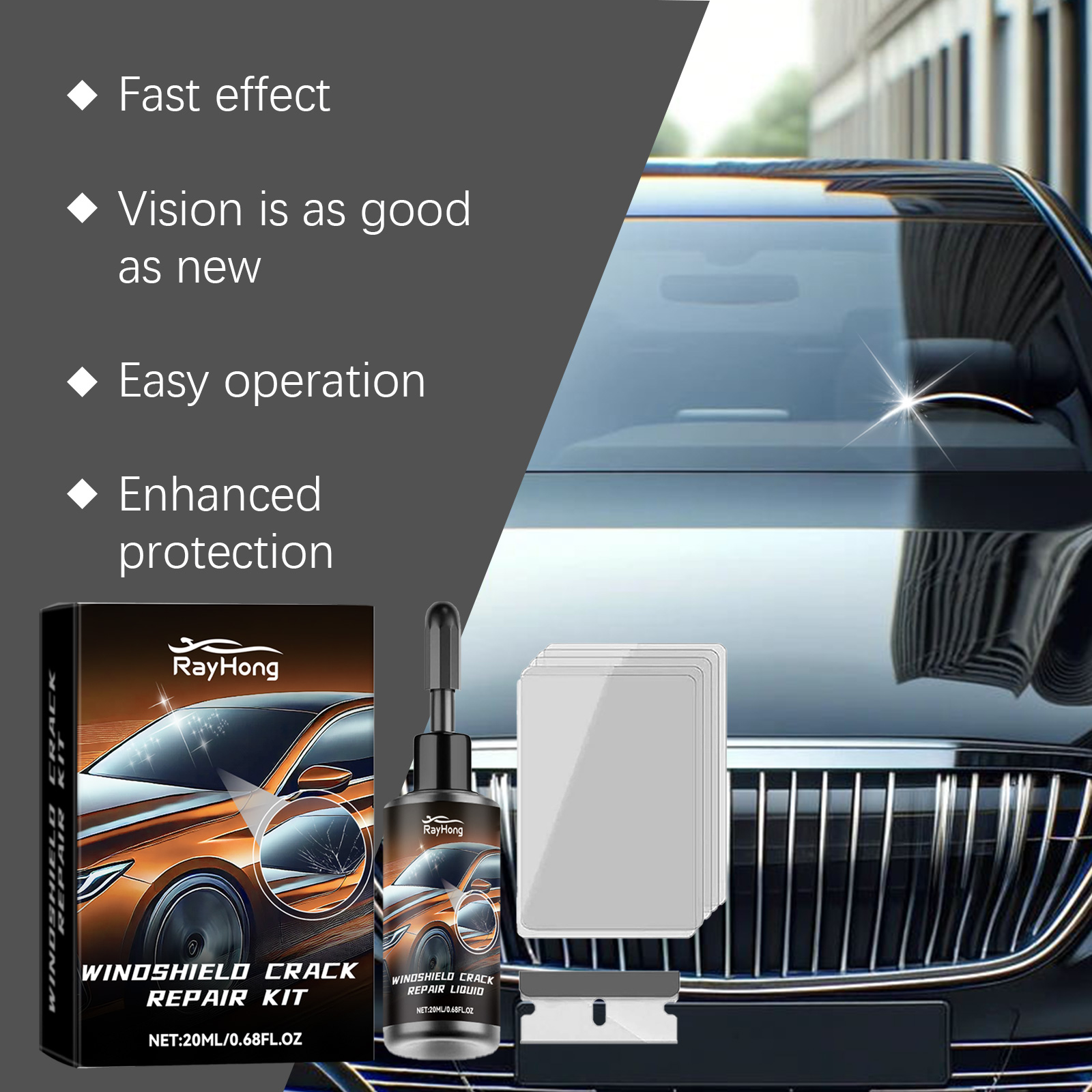 Car Windshield Crack Repair Re - Liquid Uv Glue Kit บทวิจารณ์และราคา