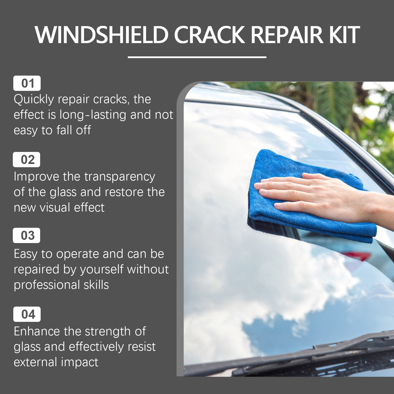 Car Windshield Crack Repair Re - Liquid Uv Glue Kit บทวิจารณ์และราคา