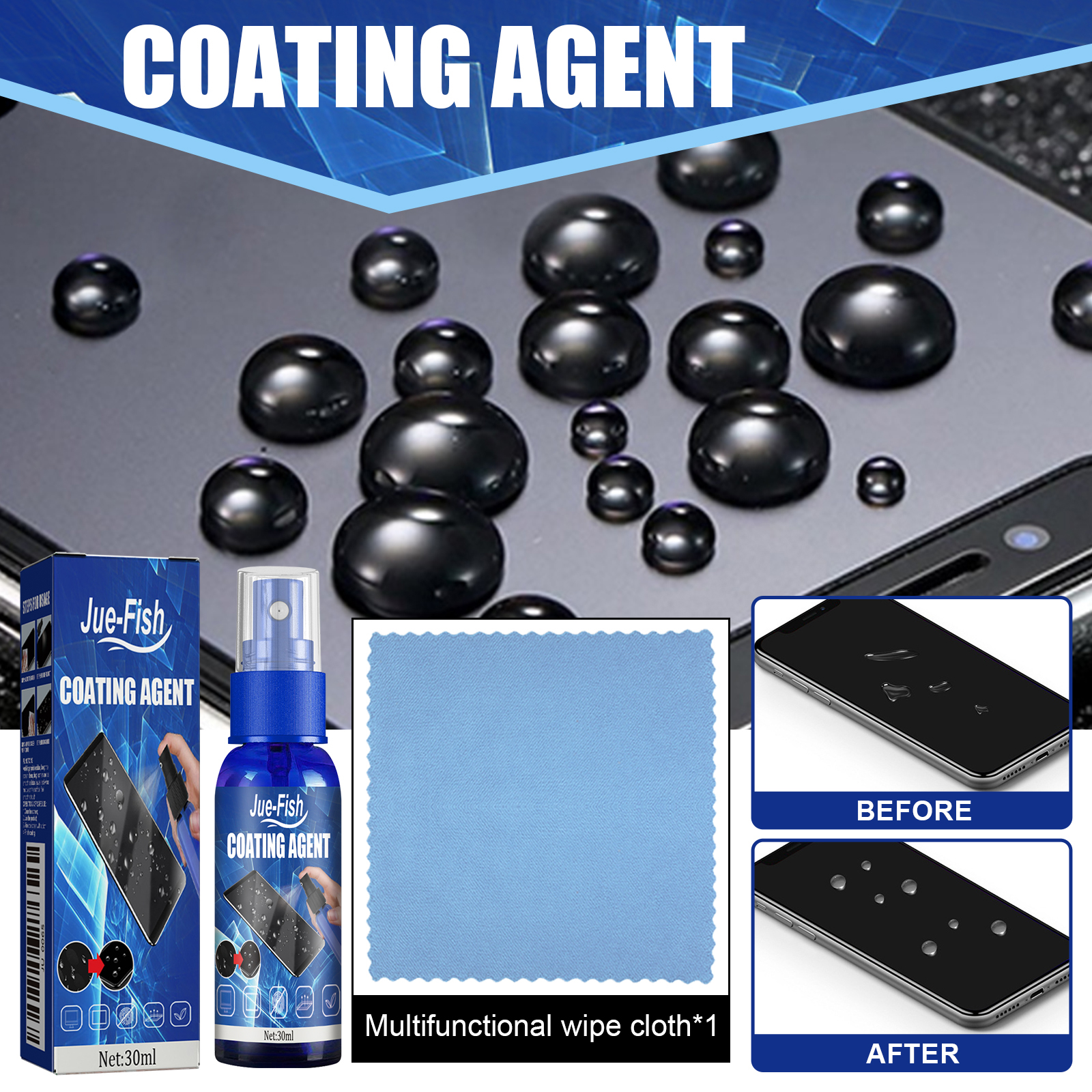 Screen Coating Agent, Smartpho - Oleophobic Coating Spray บทวิจารณ์และราคา