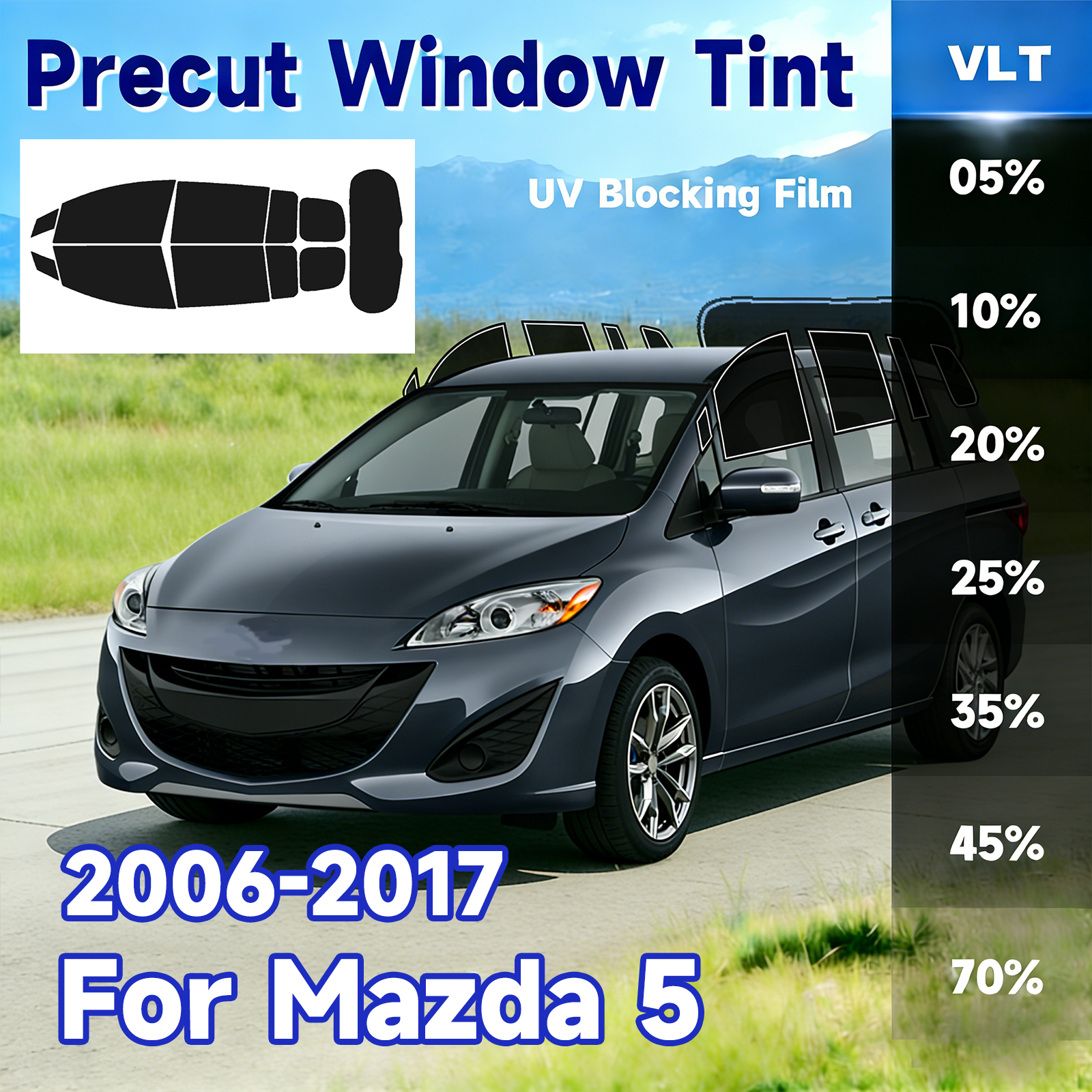 Precut Window Tint Car for Maz - Privacy Screen Protector บทวิจารณ์และราคา