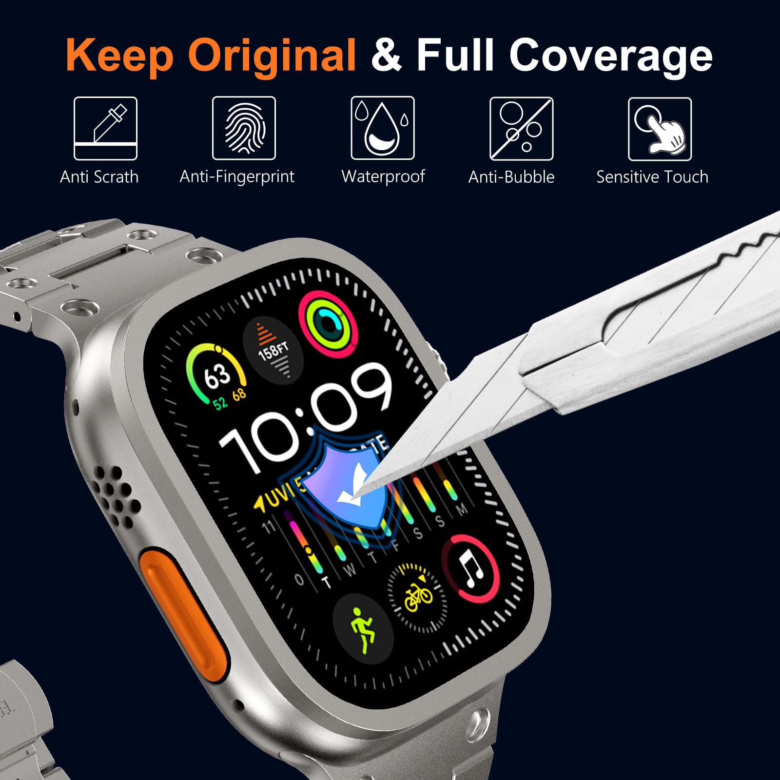Tempered Glass for Apple Watch - Smartwatch Screen Film บทวิจารณ์และราคา