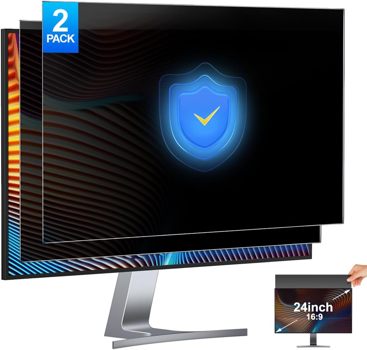 2 Pack 24 Inch Computer Privac - Privacy Filter 2Pack บทวิจารณ์และราคา