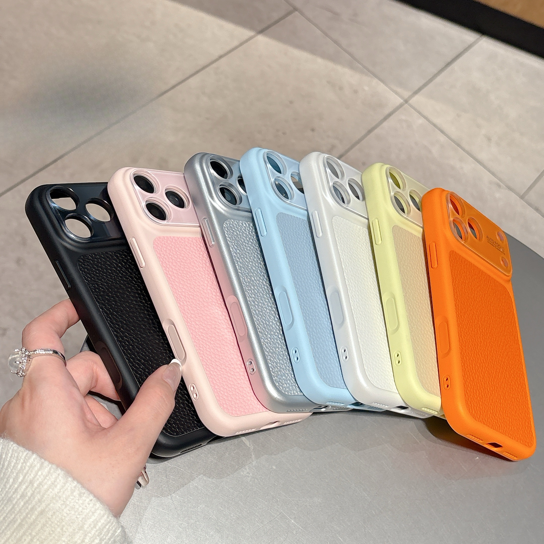 Luxury Lychee Grain Leather Te - Camera Lens Protector บทวิจารณ์และราคา
