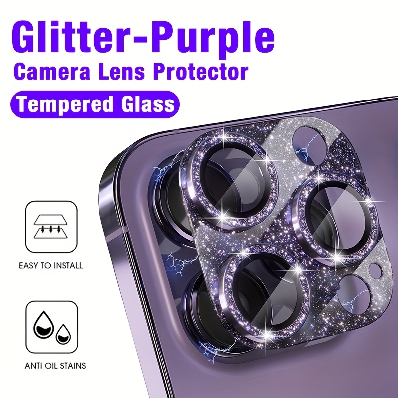 1 Pcs Glitter-Purple Camera Le - Tempered Glass Screen 9H บทวิจารณ์และราคา