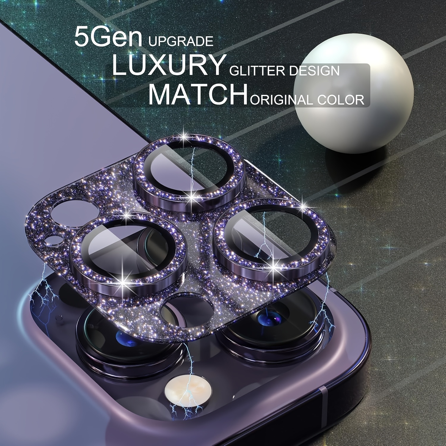 1 Pcs Glitter-Purple Camera Le - Tempered Glass Screen 9H บทวิจารณ์และราคา