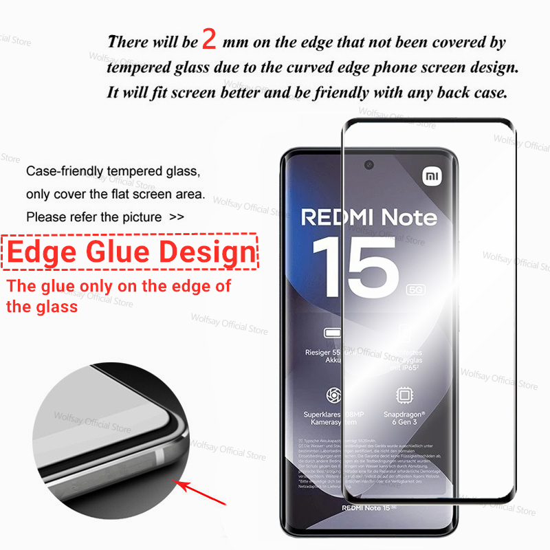 2/4 PCS 3D Curved Edge Glass F - Curved Edge Screen บทวิจารณ์และราคา