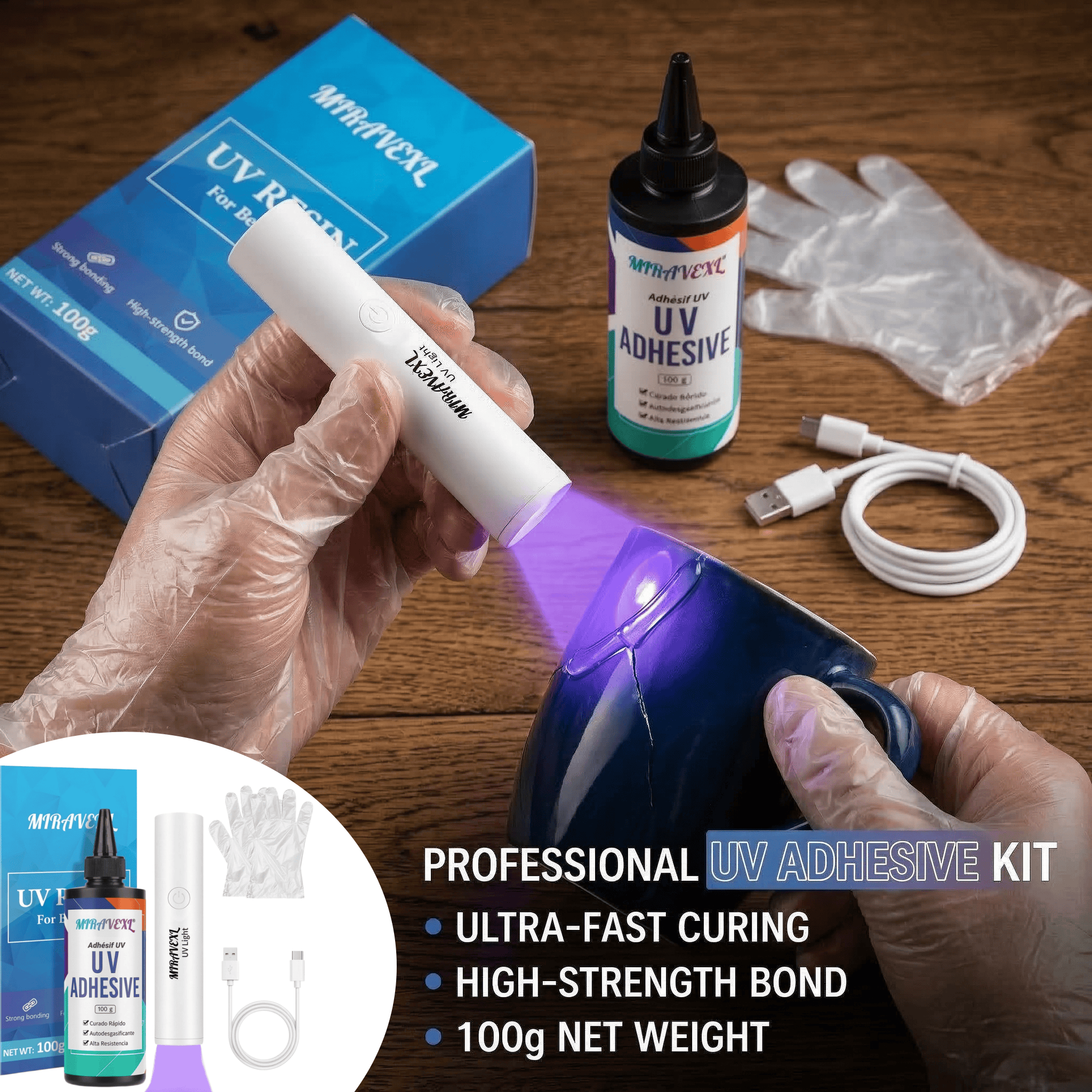 Upgraded UV Resin Kit with USB - Liquid Uv Glue Kit บทวิจารณ์และราคา