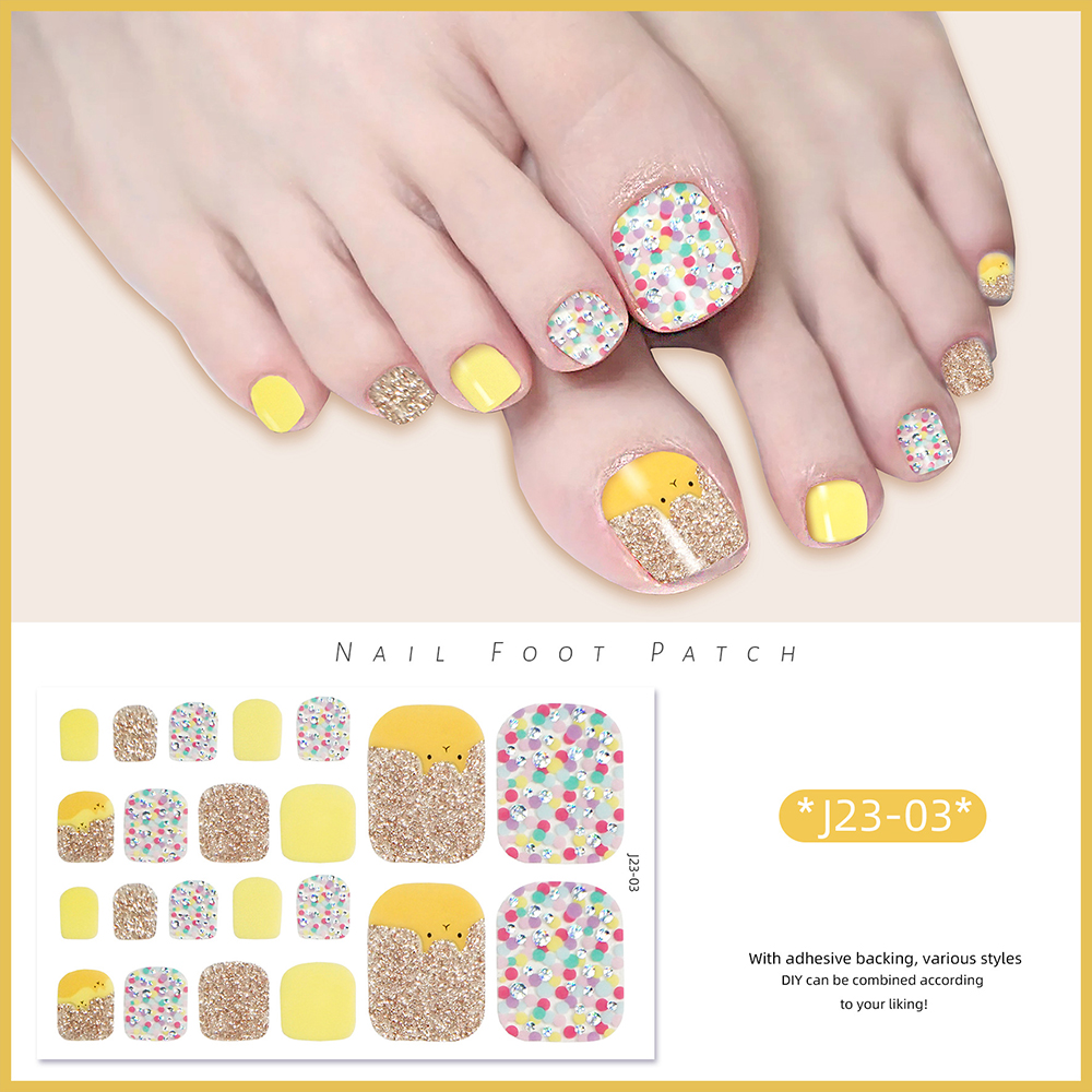 22tips/Sheet Toe Nail Stickers - Full Cover Adhesive บทวิจารณ์และราคา