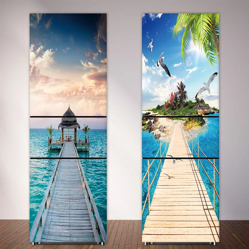 Seaside Beach Fridge Sticker F - Full Cover Adhesive บทวิจารณ์และราคา