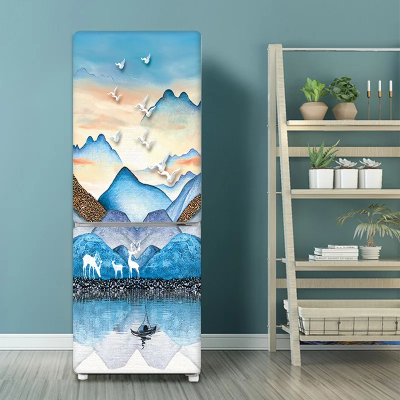 Seaside Beach Fridge Sticker F - Full Cover Adhesive บทวิจารณ์และราคา