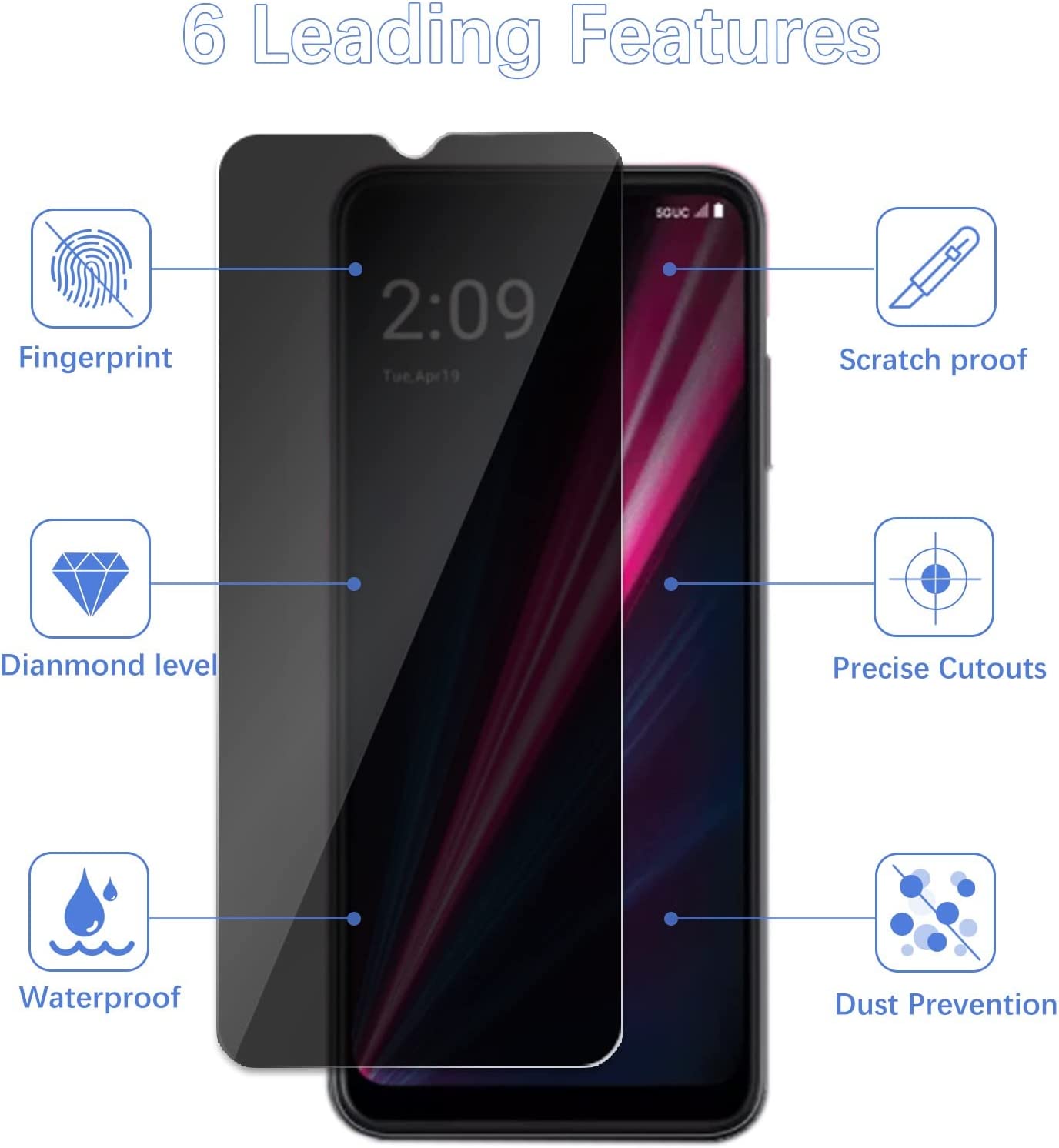 [2 Pack]Fit TCL 40 SE Privacy  - Privacy Filter 2Pack บทวิจารณ์และราคา