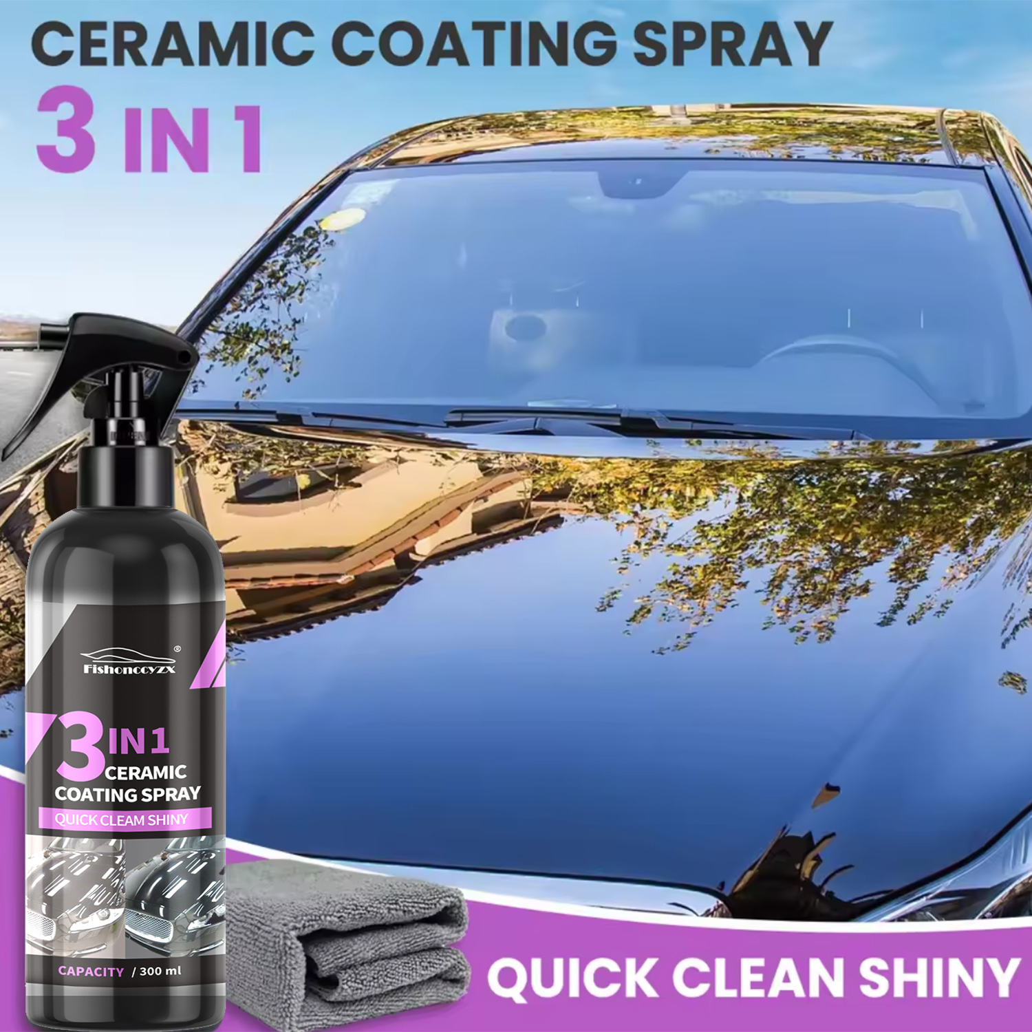 3 in 1 Car Ceramic Liquid Coat - Nano Liquid Coating บทวิจารณ์และราคา