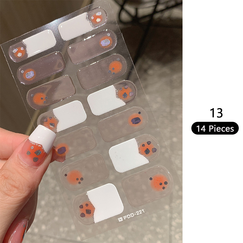 Baking-free Pink Nail Stickers - Full Cover Adhesive บทวิจารณ์และราคา