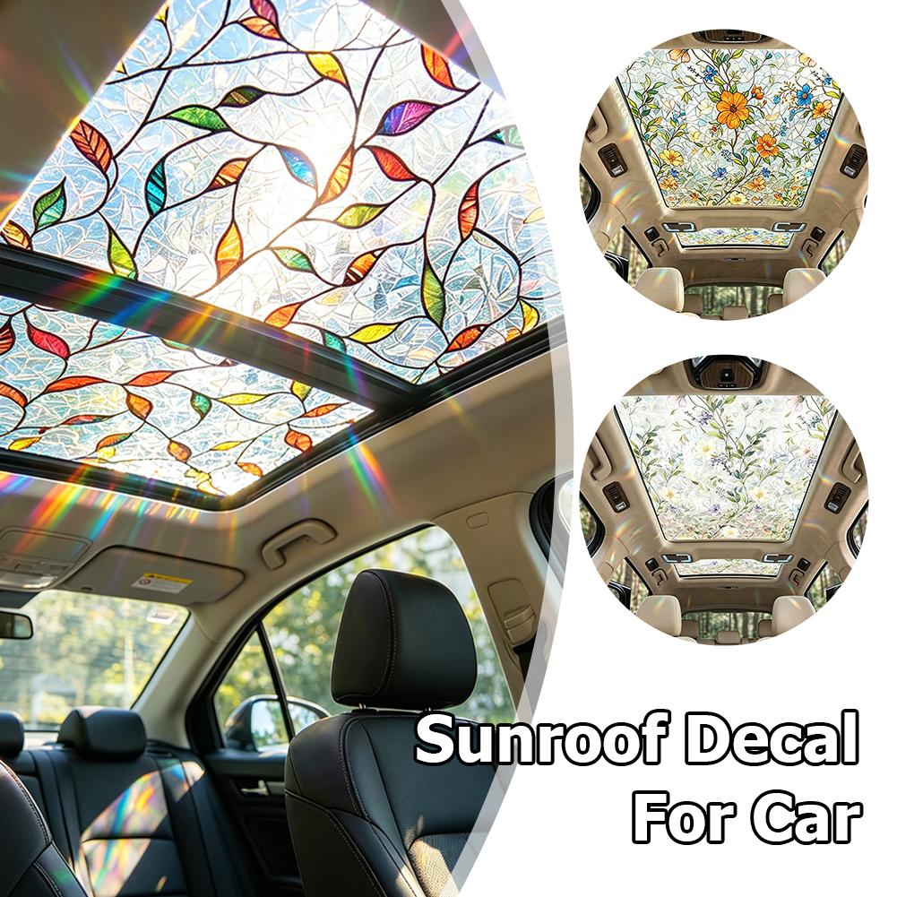 Floral Stained Glass Car Sunro - Privacy Screen Protector บทวิจารณ์และราคา
