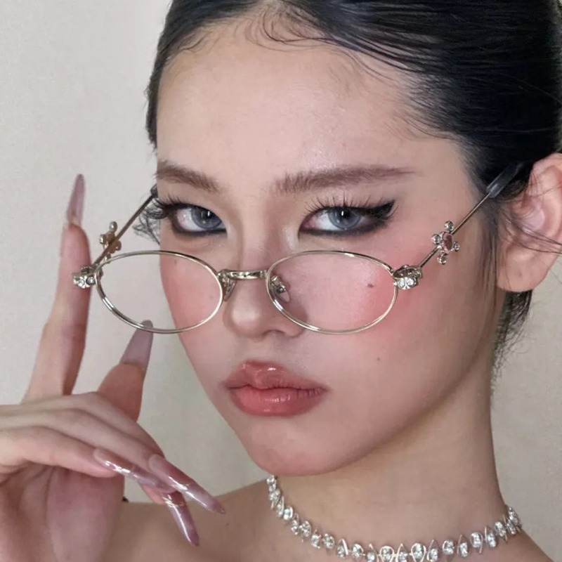 Diamond Inlaid Small Frame Gla - Anti Blue Light Film บทวิจารณ์และราคา