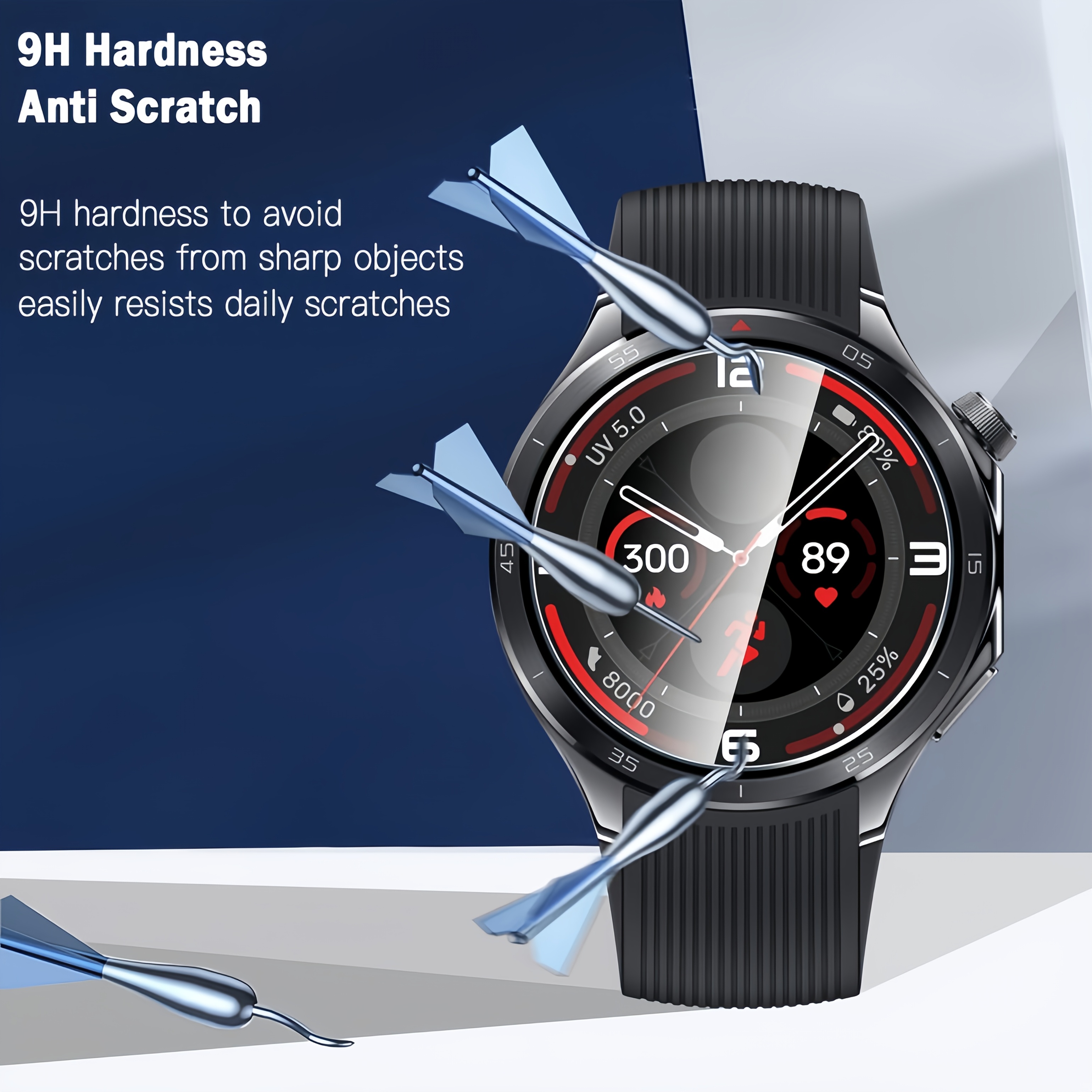 3PCS 9H Tempered Glass Screen  - Smartwatch Screen Film บทวิจารณ์และราคา