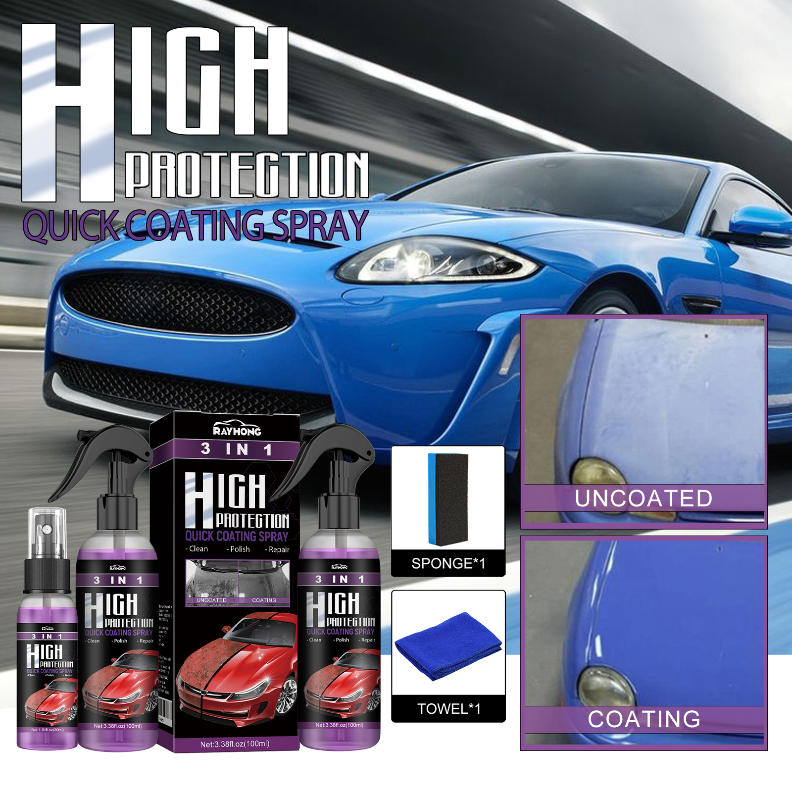 Car Ceramic Nano Coating Liqui - Nano Liquid Coating บทวิจารณ์และราคา